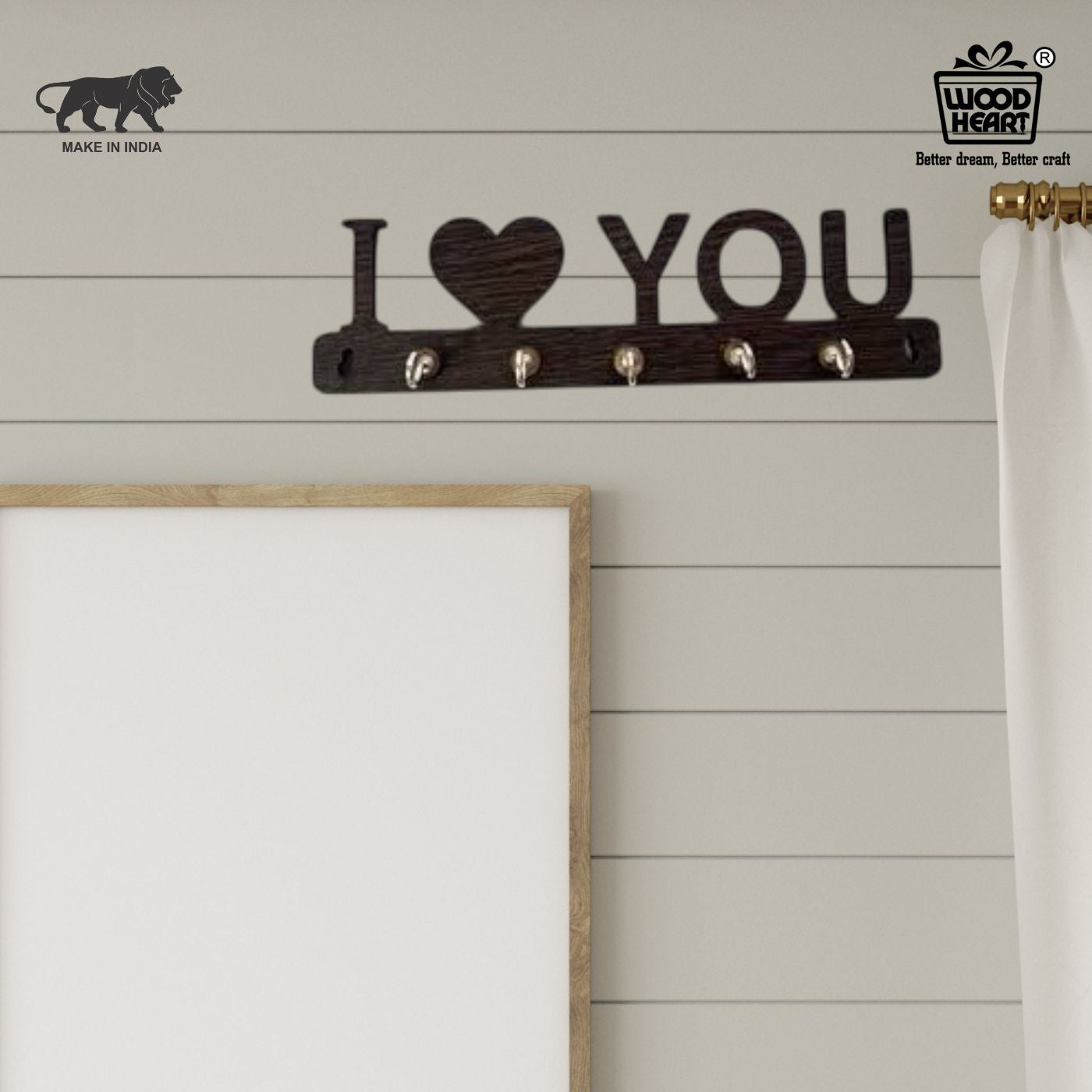 LoveLine "I 🖤 YOU" Wooden Key Holder