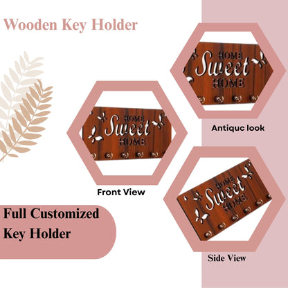SweetNest "Home Sweet Home" Wooden Key Holder
