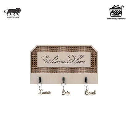 Welcome Home Decorative Wooden Key Holder