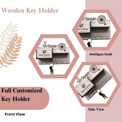 "Vande Mataram" Wall Organizer & Key Holder – Patriotic Edition