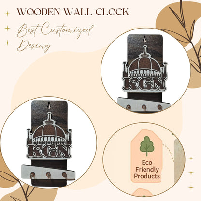 WoodHeart KGN Dome Design Wooden Key Holder – 3 Hook Wall Mount