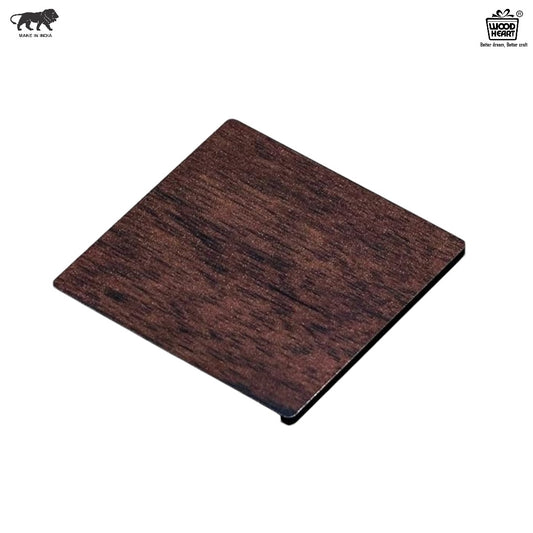 Wooden Dark Finish Square Coaster – Single Piece