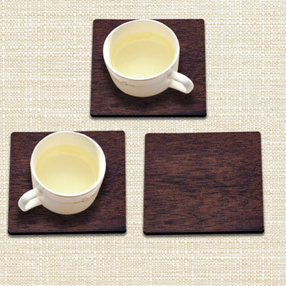 Wooden Dark Finish Square Coaster – Single Piece