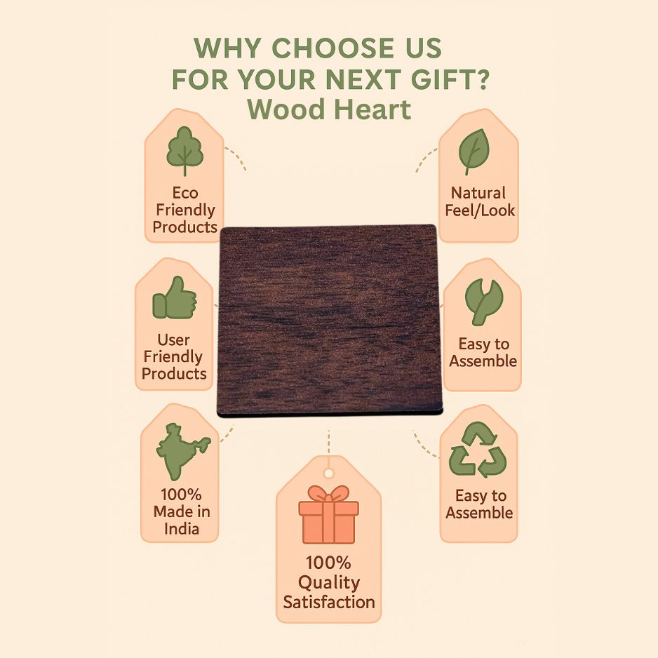 Wooden Dark Finish Square Coaster – Single Piece