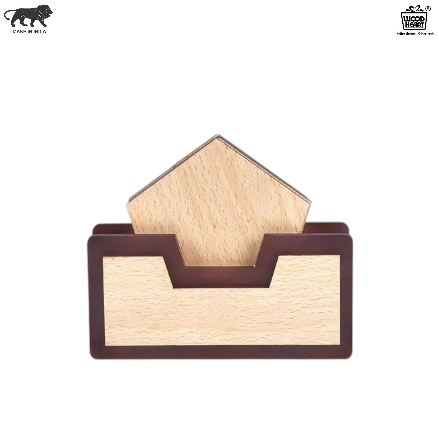 Wooden Tabletop Napkin Holder – House Shape Design