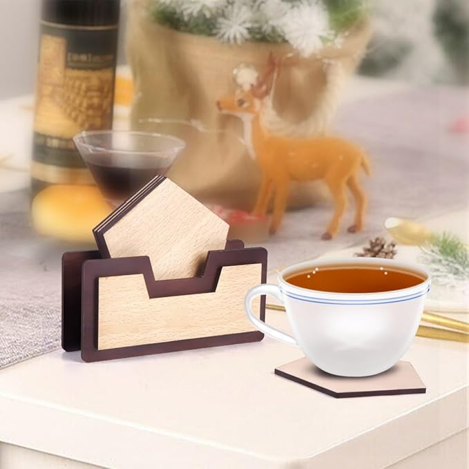 Wooden Tabletop Napkin Holder – House Shape Design