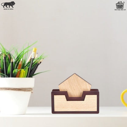Wooden Tabletop Napkin Holder – House Shape Design