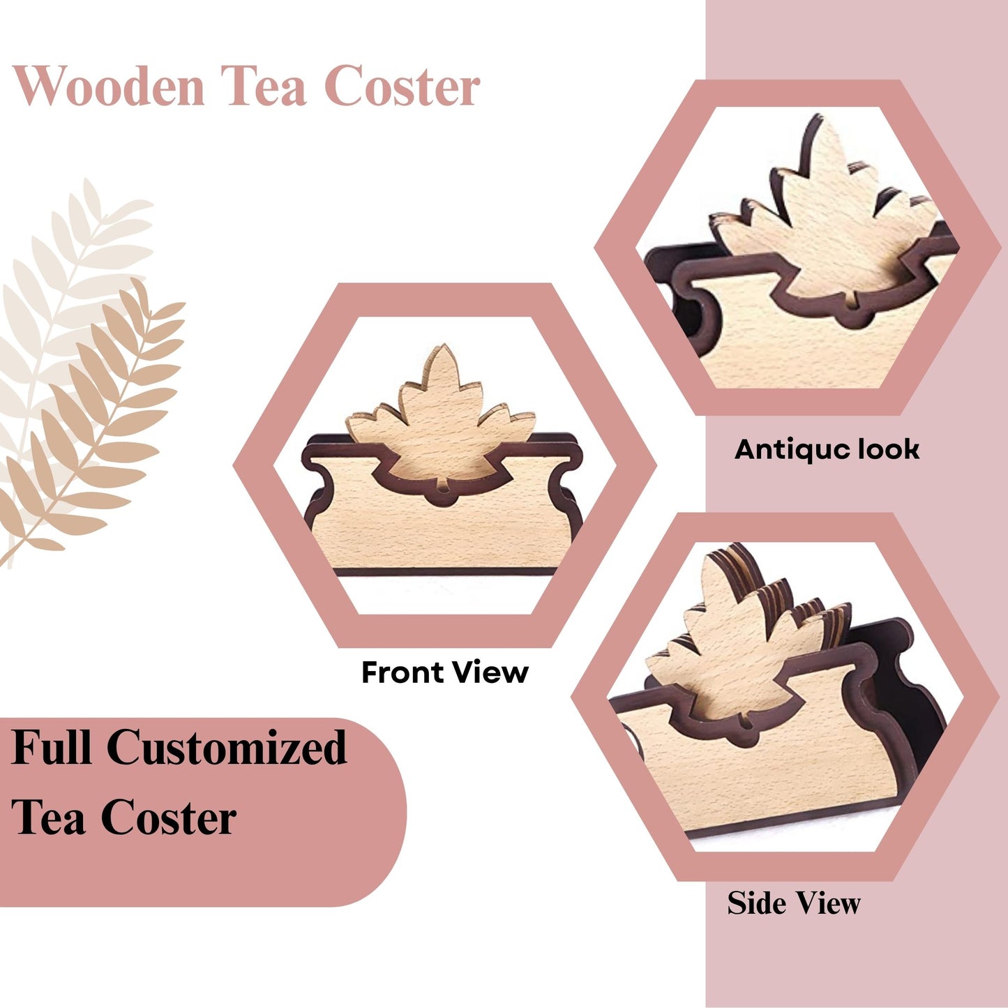 Wooden Maple Leaf Napkin Holder – Dual Tone Finish