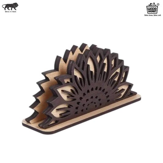 Wooden Sunflower Design Napkin Holder