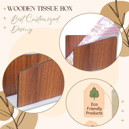 Minimalist Wooden Napkin Holder with White Base