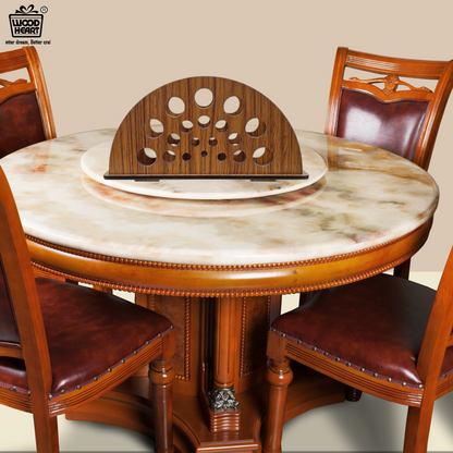 Geometric Cutout Wooden Napkin Holder