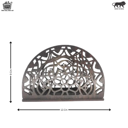 Elegant Laser-Cut Half-Moon Napkin Holder – Decorative Table Accessory