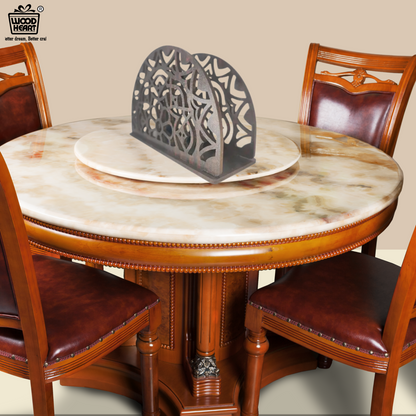 Elegant Laser-Cut Half-Moon Napkin Holder – Decorative Table Accessory