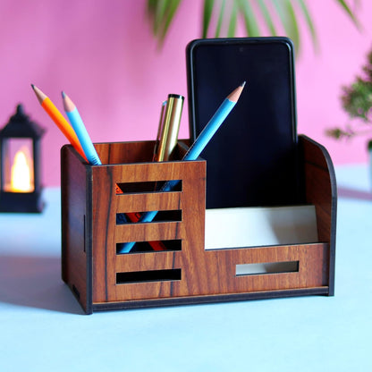 WoodHeart Wooden Multipurpose Desk Organizer