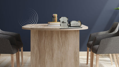 WoodHeart Dual-Slot Laser Engraved Wooden Desk Organizer