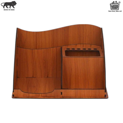 WoodHeart WaveForm Wooden Desk Organizer