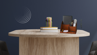 WoodHeart WaveForm Wooden Desk Organizer