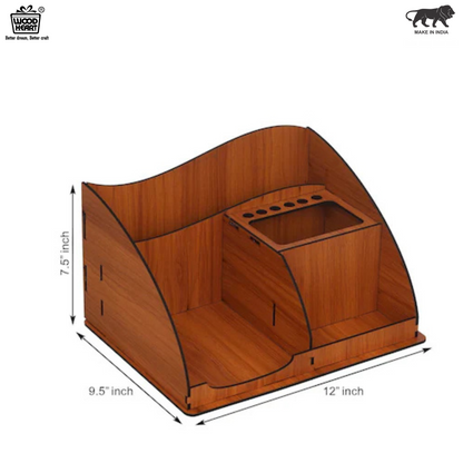 WoodHeart WaveForm Wooden Desk Organizer