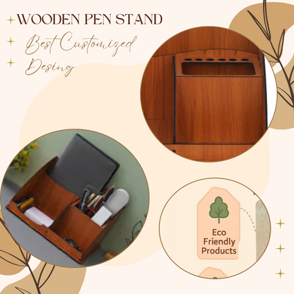 WoodHeart WaveForm Wooden Desk Organizer