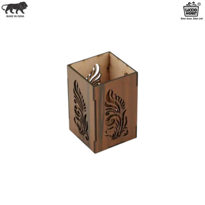 WoodHeart FeatherCut Wooden Pen Stand