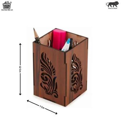 WoodHeart FeatherCut Wooden Pen Stand