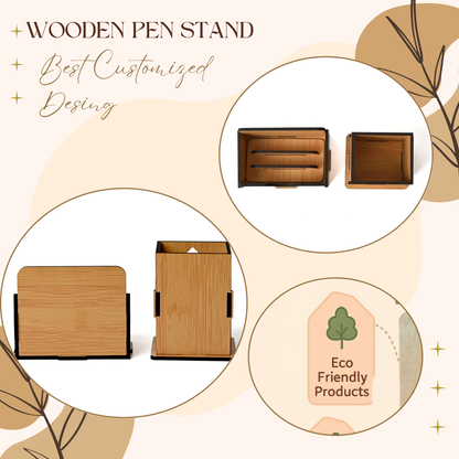 WoodHeart Wooden Desk Organizer Combo – Motivational Quote Edition