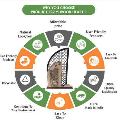 Wooden NFC & QR Code Stand for Business Branding