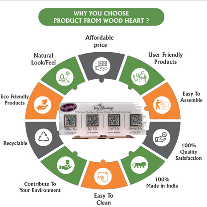 Custom Acrylic QR Code Display Stand – “Tiny Blessings” Social Media & Review Hub