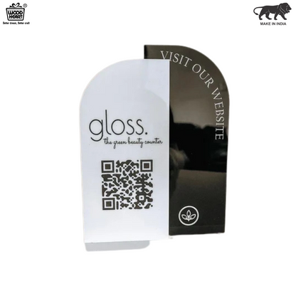 Minimalist Acrylic QR Code Display Stand – “Gloss” Website Access