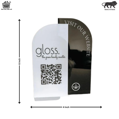 Minimalist Acrylic QR Code Display Stand – “Gloss” Website Access