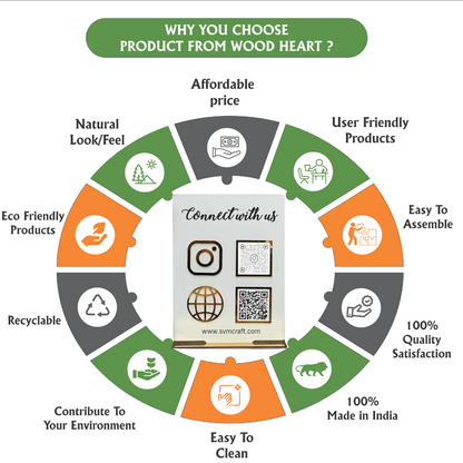 Premium Dual QR Code Social Media & Website Display Stand – “Connect with Us”