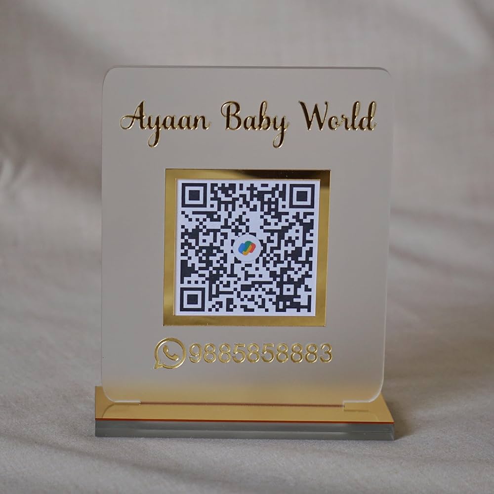 Ayaan Baby World – Custom QR Code Display Stand