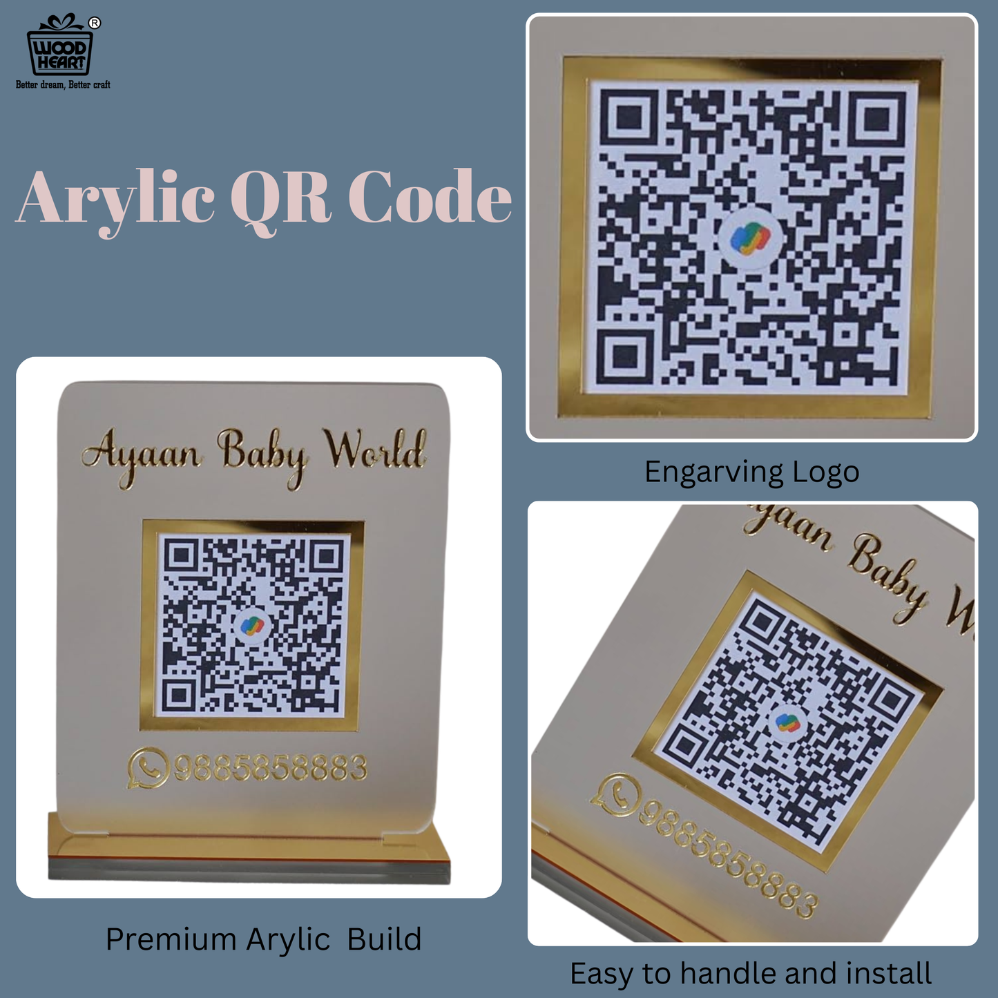 Ayaan Baby World – Custom QR Code Display Stand