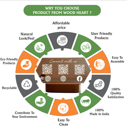 Custom Acrylic QR Code Social Media Stand – "Connect with Us" Design