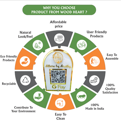 Custom Acrylic QR Code Payment Stand – “Allure by Arathy” GPay Display