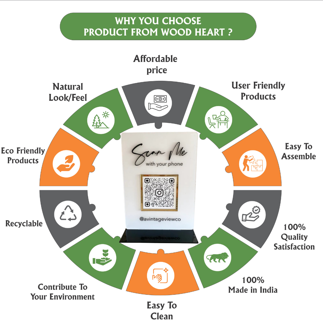 Custom Acrylic QR Code Stand for Instagram (@avintageviewco)