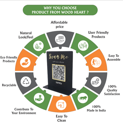 Custom Black Acrylic QR Code Table Stand – Samto