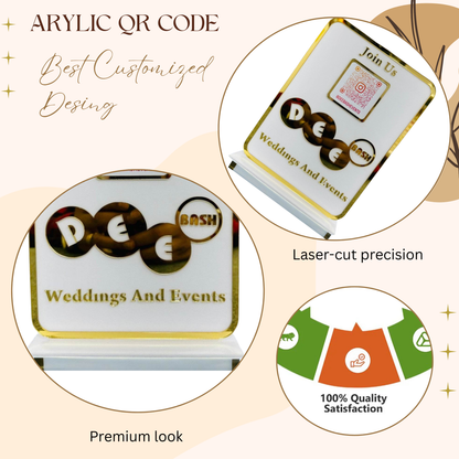 Custom Wedding & Events Acrylic QR Code Stand – Dee Bash Events