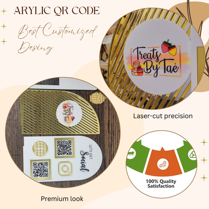 Custom Multi-QR Acrylic Social Media & Payment Stand – MMK