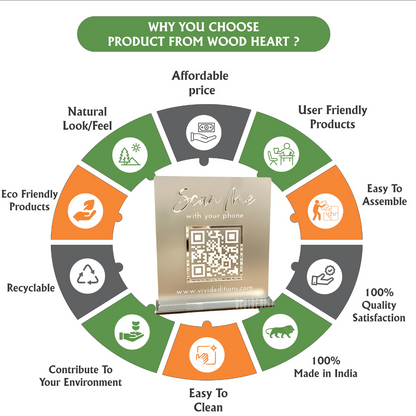 Premium Frosted Acrylic QR Code Table Display – Scan Me Edition