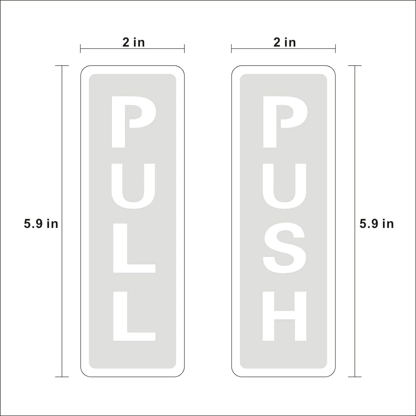 Luxury Gold-Plated Push & Pull Door Signs – Vertical Design