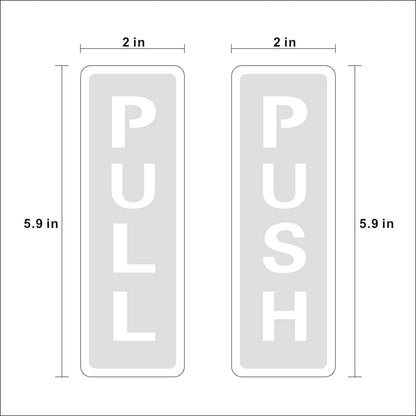 Luxury Gold-Plated Push & Pull Door Signs – Vertical Design