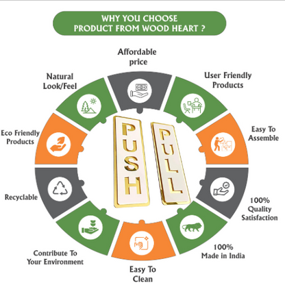 Luxury Gold-Plated Push & Pull Door Signs – Vertical Design