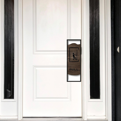 Premium Wooden Push & Pull Door Signs – Modern Frame Design