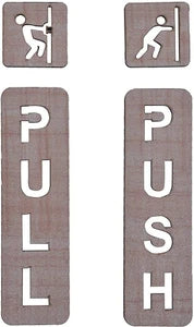 Premium Wooden Push & Pull Door Signs – Modern Frame Design