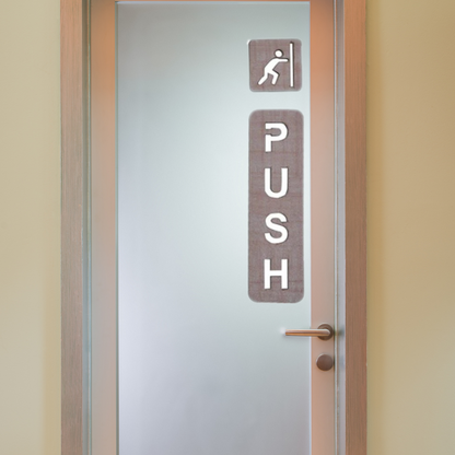 Premium Wooden Push & Pull Door Signs – Modern Frame Design