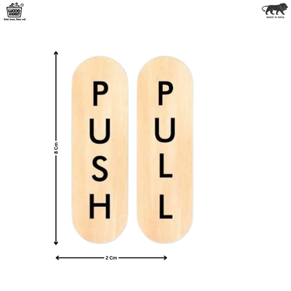 Wooden Vertical Push & Pull Door Sign Boards