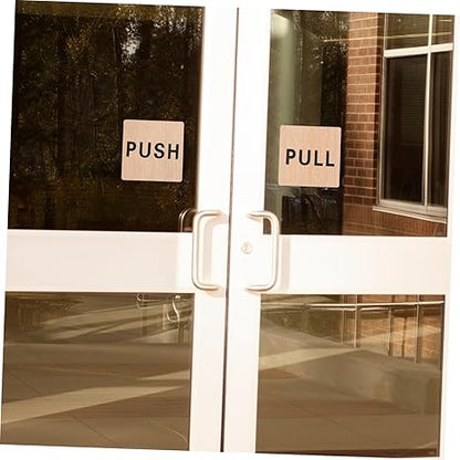 Minimalist Wooden Push & Pull Door Sign Set