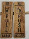 Wooden Push & Pull Door Sign Plates – Multilingual Design