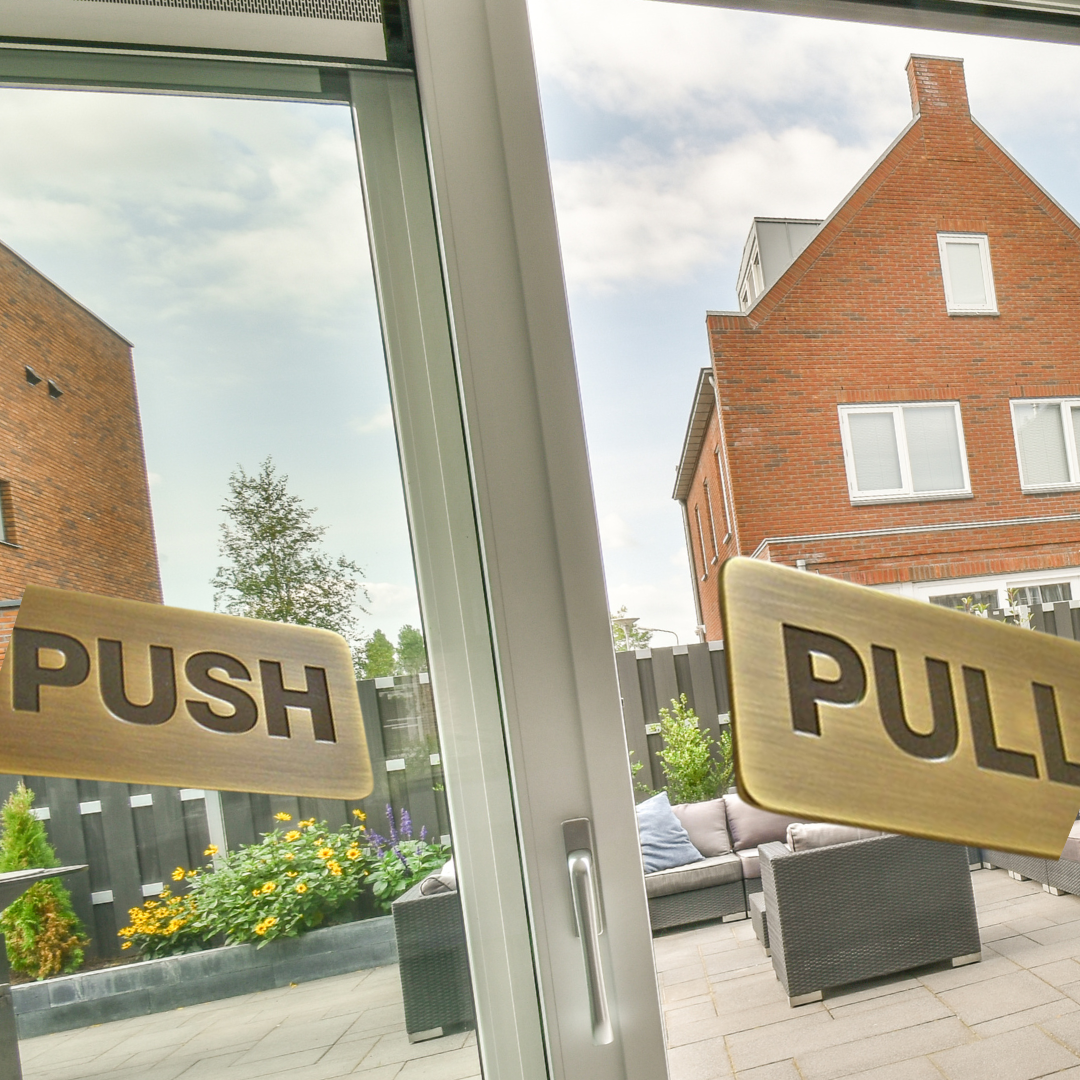 Vintage Brass Push & Pull Door Sign Plates